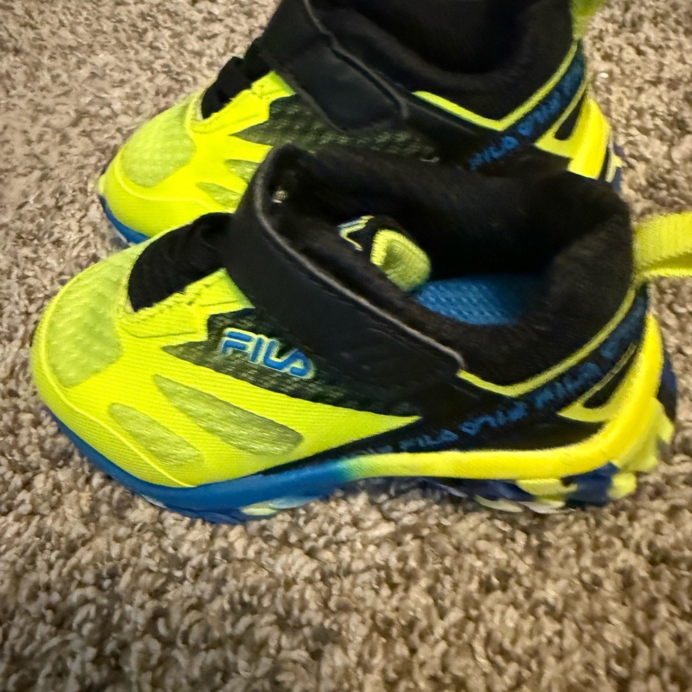 Fila Toddler Bright Yellow and Black Sneakers